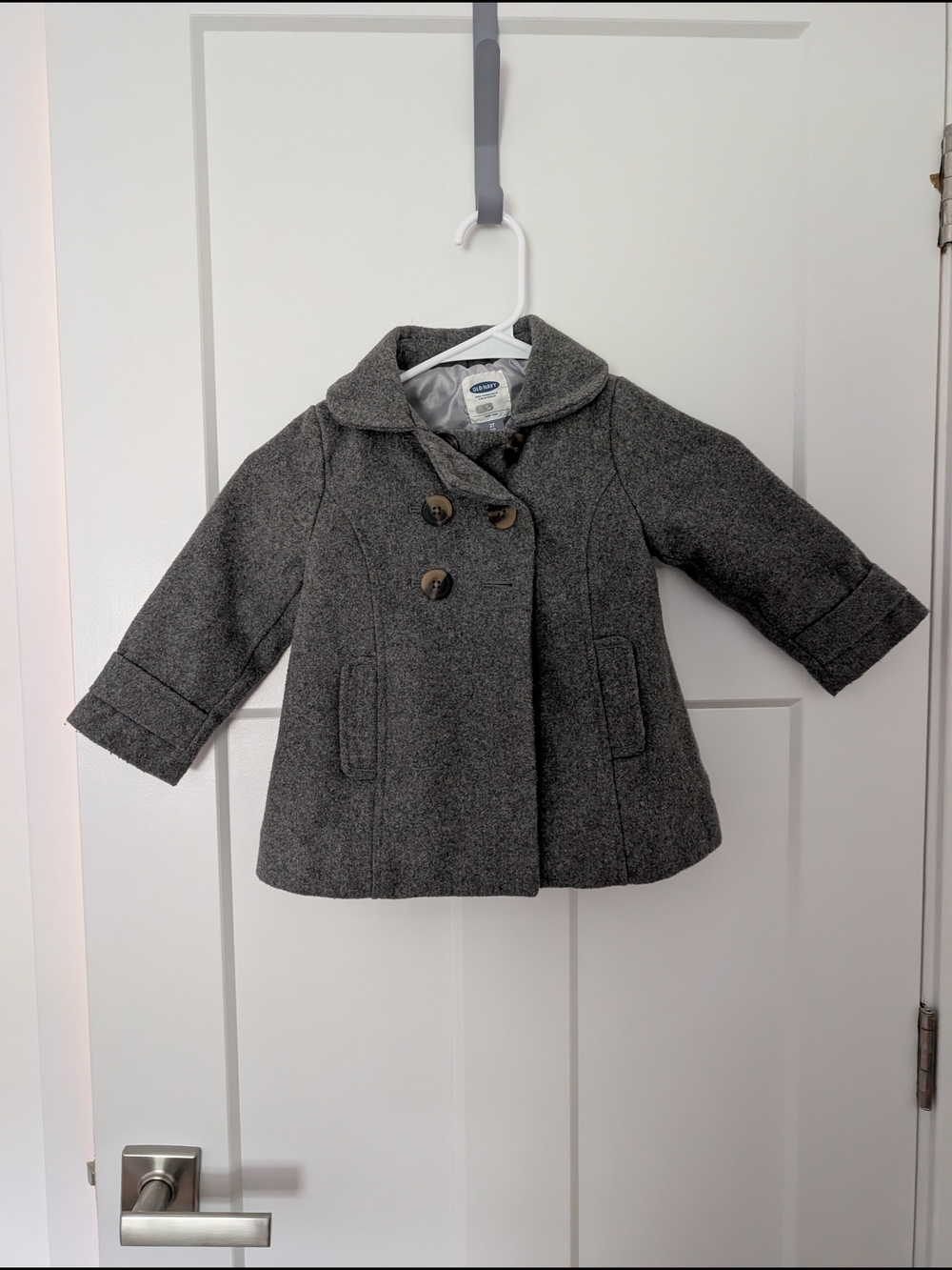 Old Navy Gray Double-Breasted Kids Peacoat